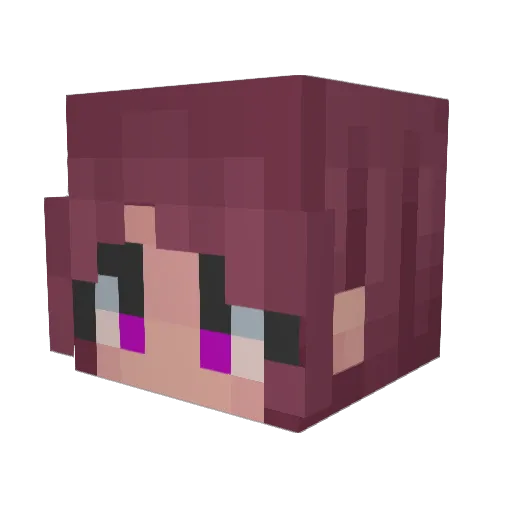 sianu Minecraft avatar head, 3D render