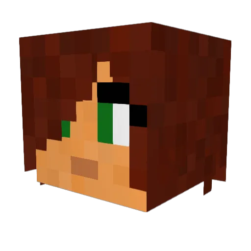 siany Minecraft avatar head, 3D render