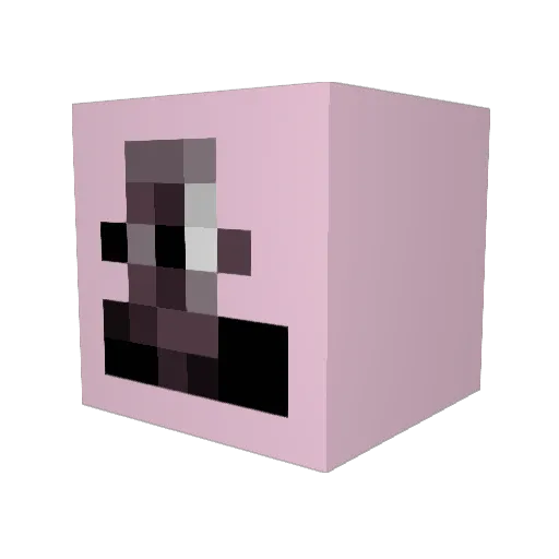 siasat Minecraft avatar head, 3D render