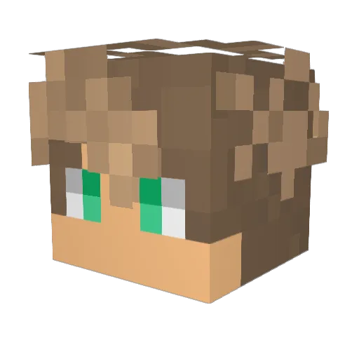 siba_tow Minecraft avatar head, 3D render