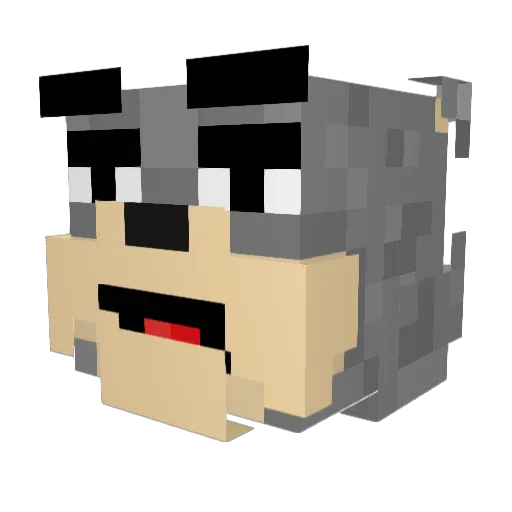 sibbsib Minecraft avatar head, 3D render