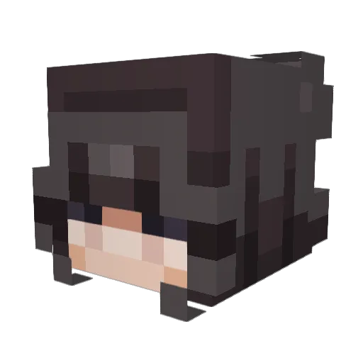 siberiaauwu Minecraft avatar head, 3D render