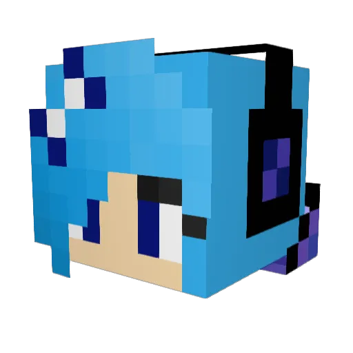 sibimon Minecraft avatar head, 3D render