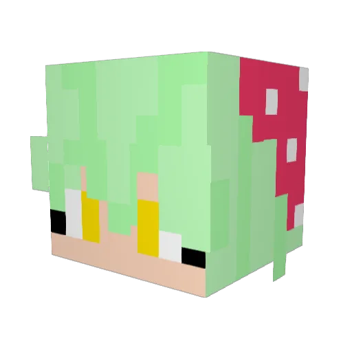 sibisizu Minecraft avatar head, 3D render