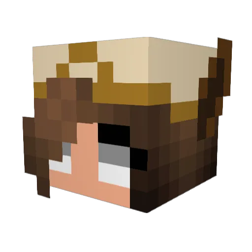 sibrya Minecraft avatar head, 3D render
