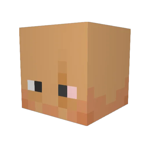 sibsap Minecraft avatar head, 3D render