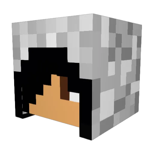 sic_psycko Minecraft avatar head, 3D render