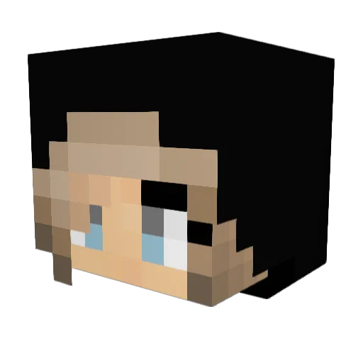 sicabella Minecraft avatar head, 3D render