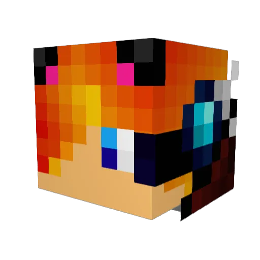 sican321 Minecraft avatar head, 3D render