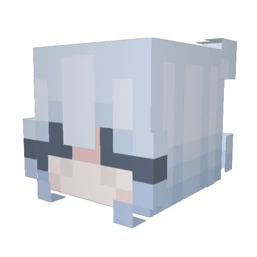 sicarias Minecraft avatar head, 3D render