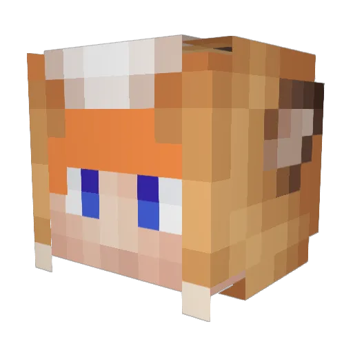 sich224 Minecraft avatar head, 3D render