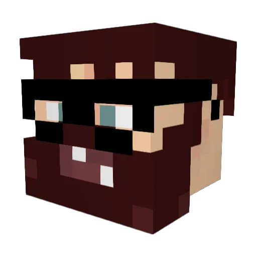 siciR Minecraft avatar head, 3D render