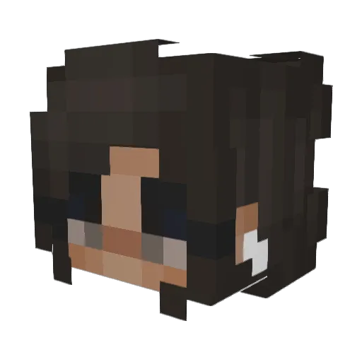 sickerette Minecraft avatar head, 3D render