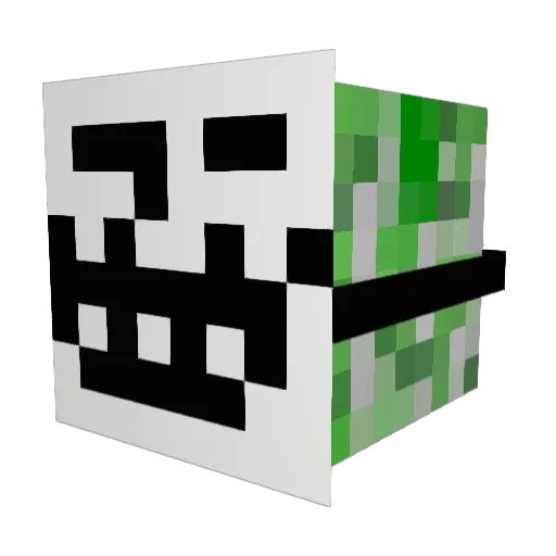 sickjman Minecraft avatar head, 3D render