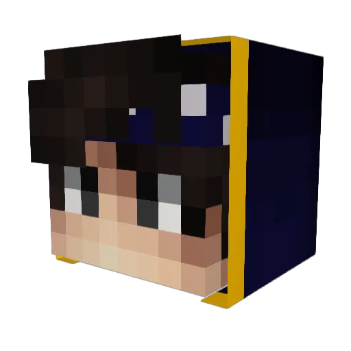 sickrad1 Minecraft avatar head, 3D render