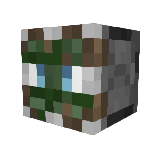 sickwelll Minecraft avatar head, 3D render