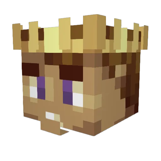 sicorain Minecraft avatar head, 3D render