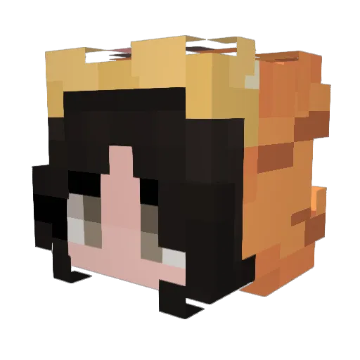 sicris Minecraft avatar head, 3D render