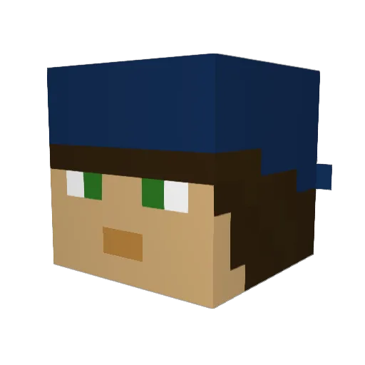sid0 Minecraft avatar head, 3D render