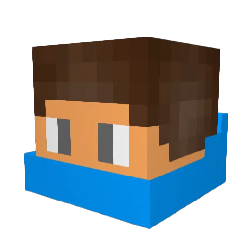 sid440 Minecraft avatar head, 3D render
