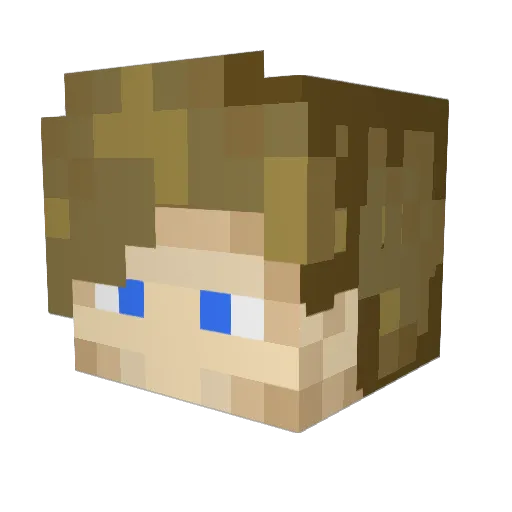siddirp Minecraft avatar head, 3D render