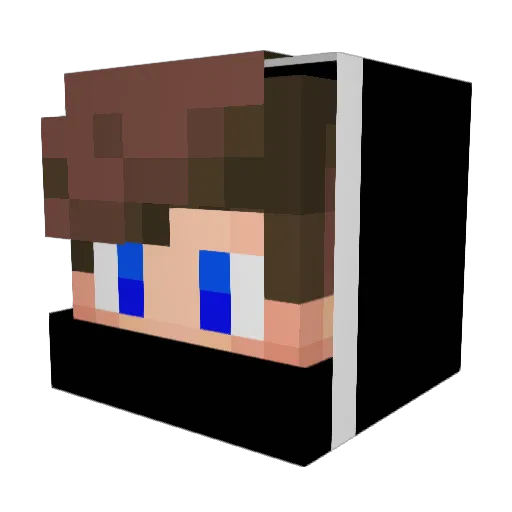 side_shader Minecraft avatar head, 3D render