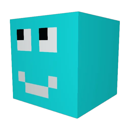 sidegir Minecraft avatar head, 3D render