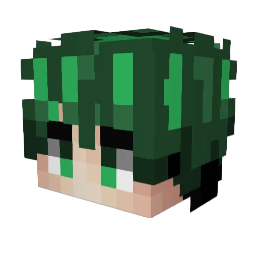 sidepeak Minecraft avatar head, 3D render