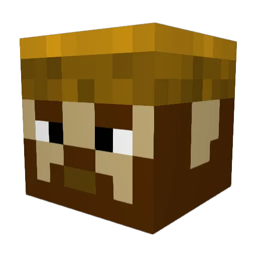sidewaysnow Minecraft avatar head, 3D render