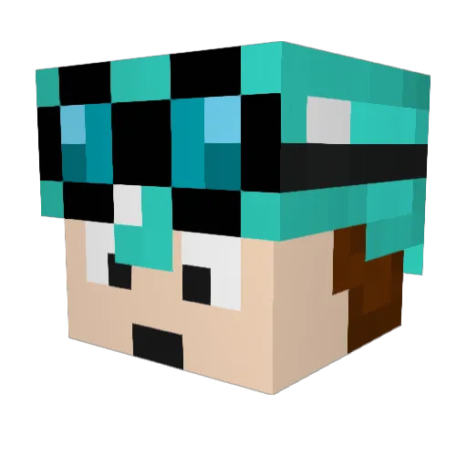 sidke15 Minecraft avatar head, 3D render