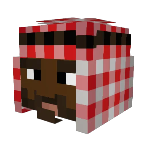 sidney34 Minecraft avatar head, 3D render