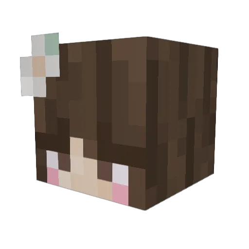 sidney_1 Minecraft avatar head, 3D render