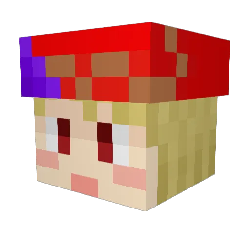 sido16 Minecraft avatar head, 3D render