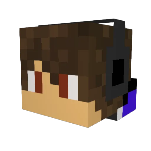 siebenb Minecraft avatar head, 3D render