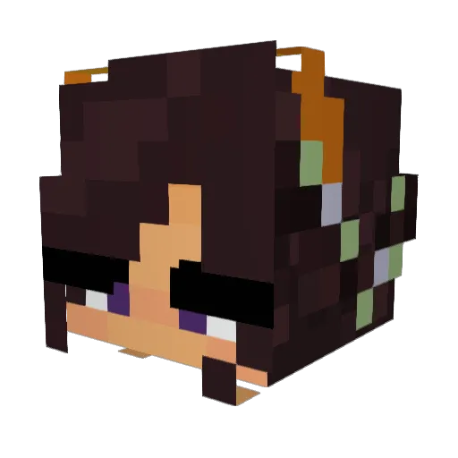 sierra77 Minecraft avatar head, 3D render