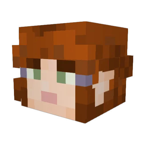 sierra_ile Minecraft avatar head, 3D render