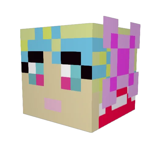 sierramaren Minecraft avatar head, 3D render