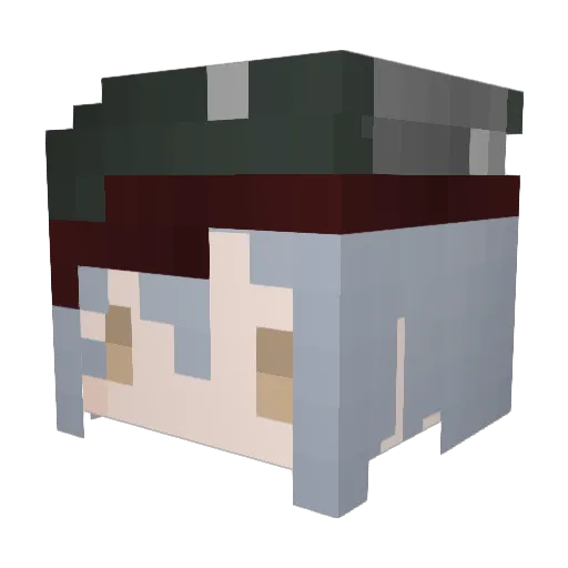 siesta_aves Minecraft avatar head, 3D render