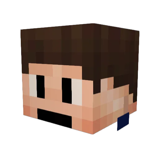 sieurdml Minecraft avatar head, 3D render