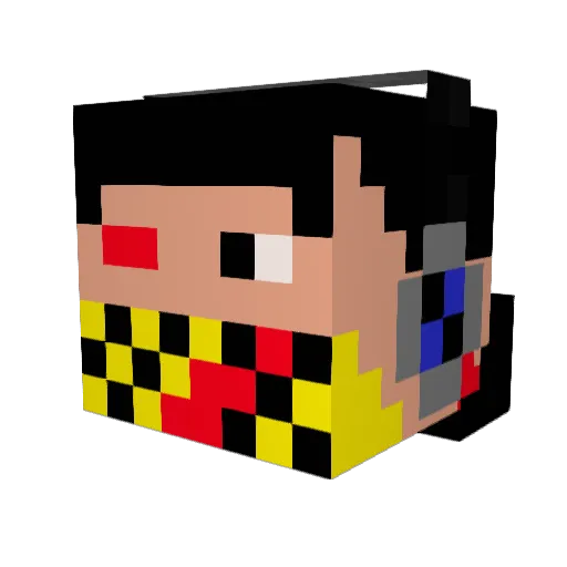 sifi7 Minecraft avatar head, 3D render