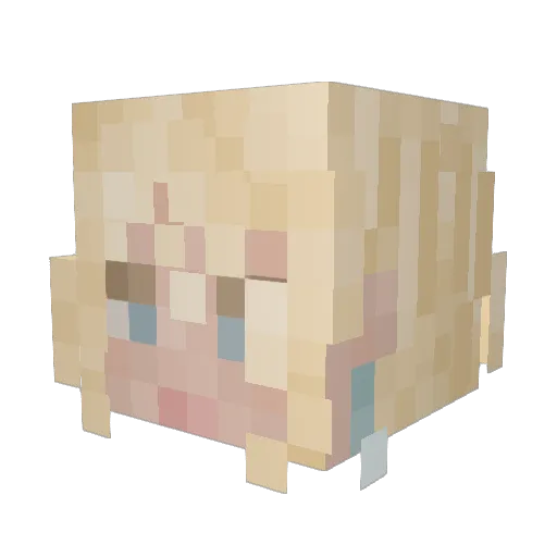 sifya Minecraft avatar head, 3D render