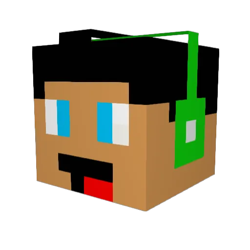 sigakid Minecraft avatar head, 3D render