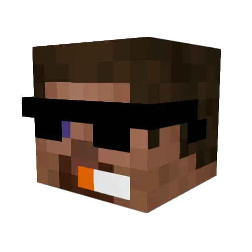 sigaretklapper Minecraft avatar head, 3D render