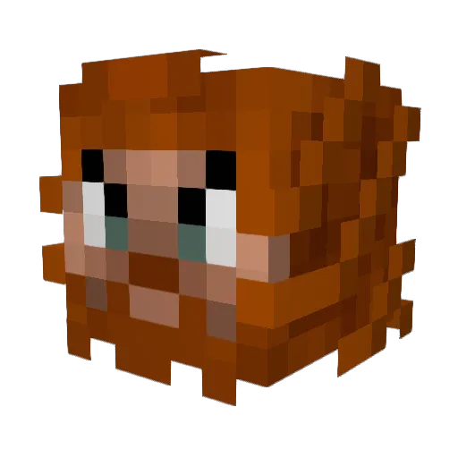sigclick Minecraft avatar head, 3D render