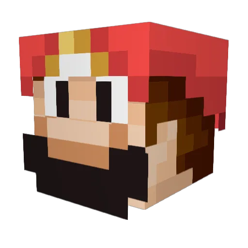 siggedy Minecraft avatar head, 3D render
