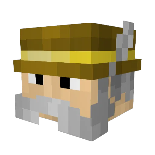 siggifried Minecraft avatar head, 3D render