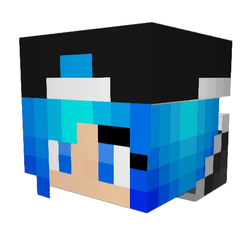 sighhchedelic Minecraft avatar head, 3D render
