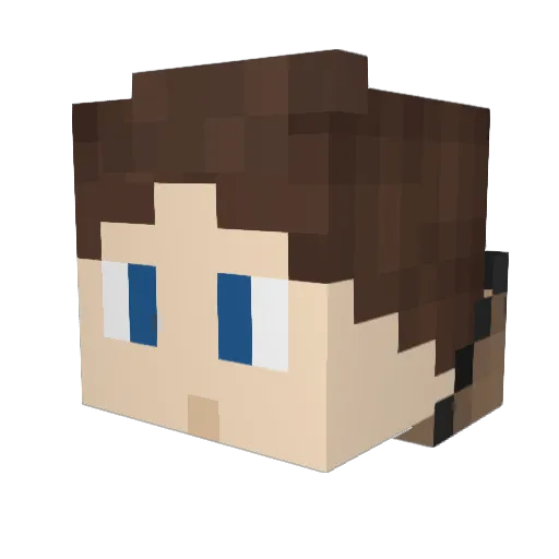 sigibua Minecraft avatar head, 3D render