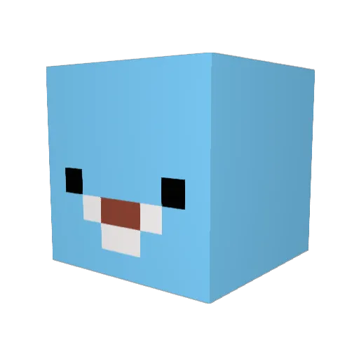 sigig Minecraft avatar head, 3D render