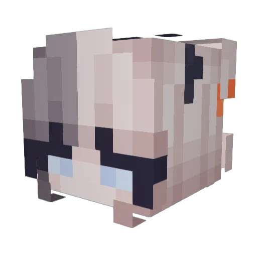 sigilistik Minecraft avatar head, 3D render